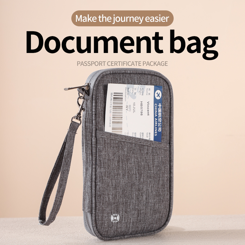 Travel Accessories Organizer Case - Cartera para pasaporte con bloqueo Rfid,