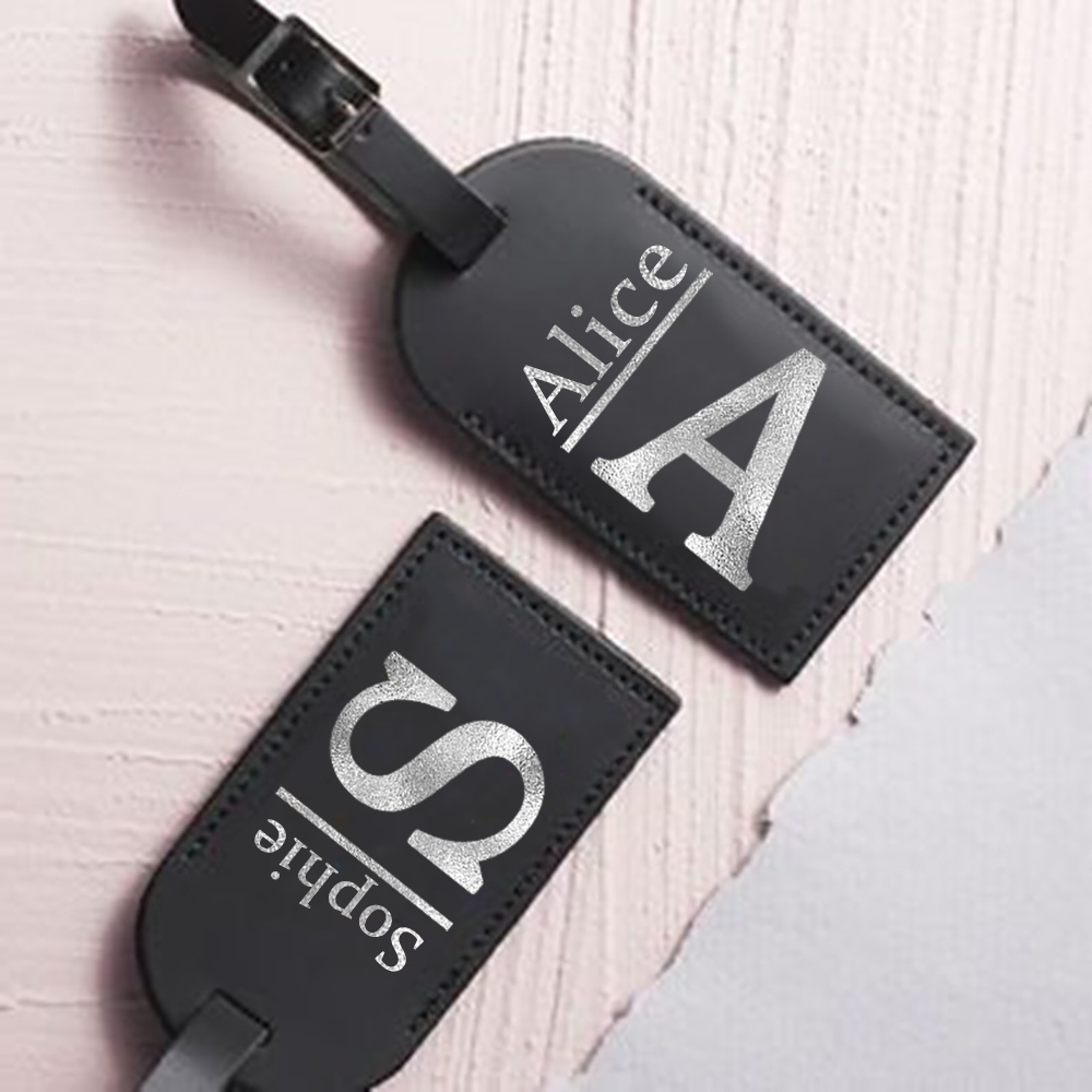 Travel Accessories To Gift - Carta personalizada con nombre monograma etiqueta