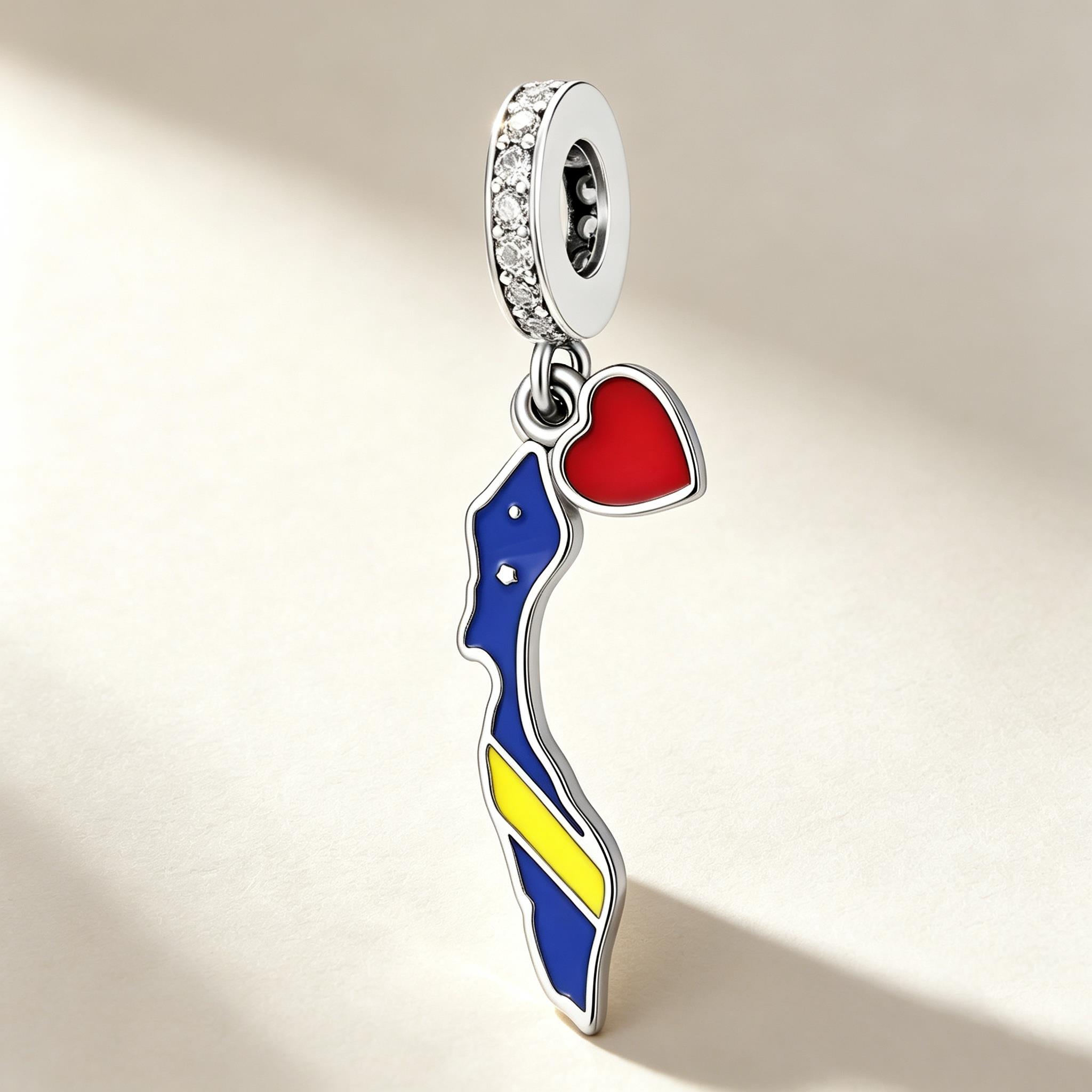 Colgante de mapa multicolor co - Travel Accessories Jewelry reseña y precio