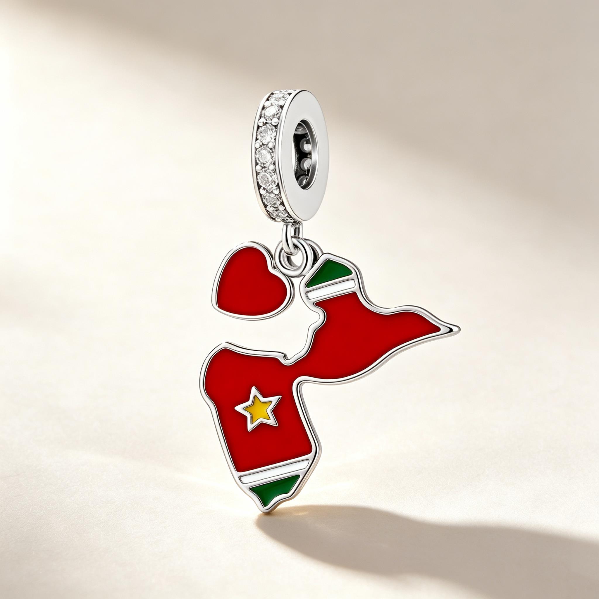 Colgante de mapa multicolor co - Travel Accessories Jewelry reseña y precio
