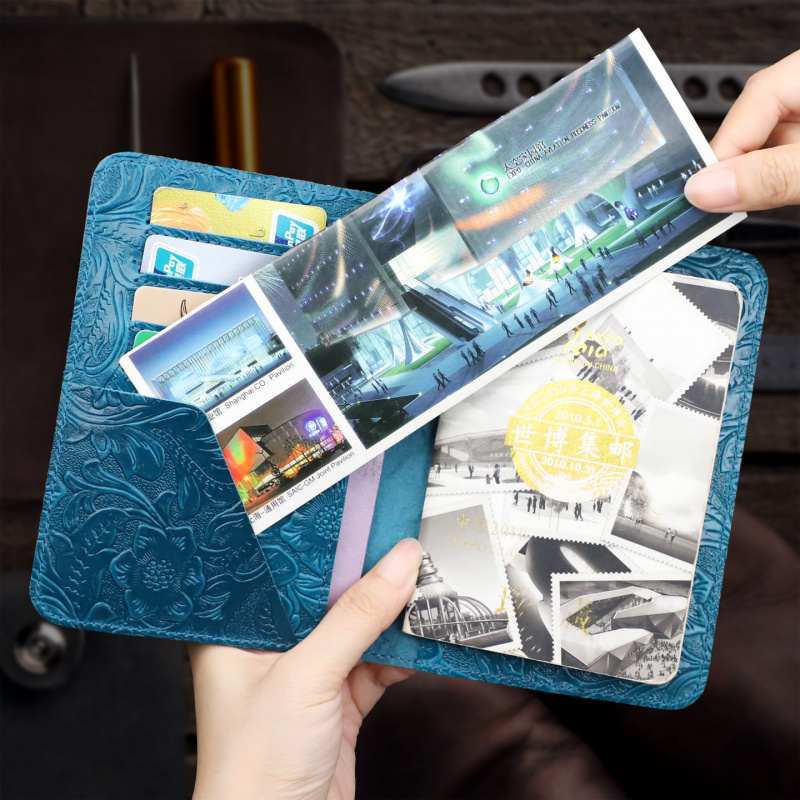 Porta pasaporte de cuero genui - Travel Accessories Organizer Case reseña y precio