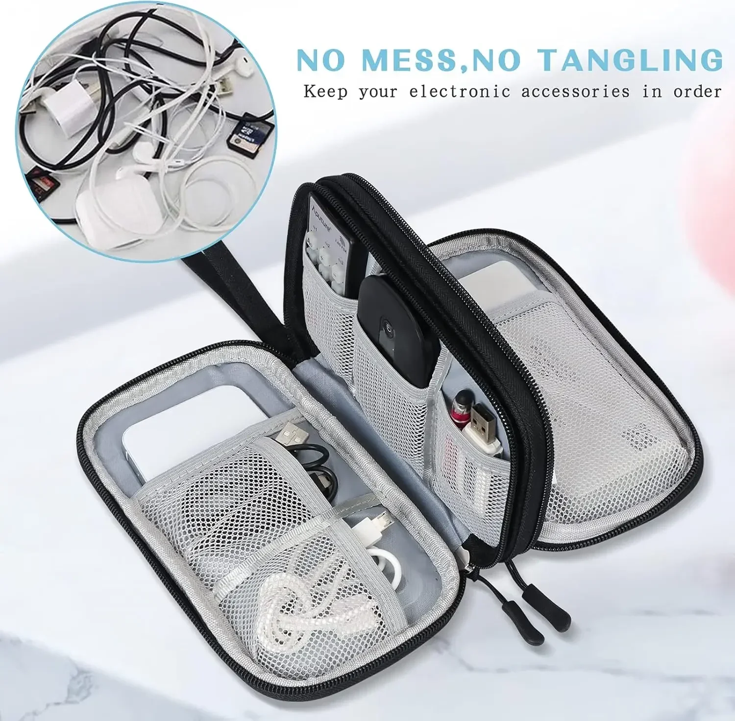 Bolsa de Viaje para Cables, Es - Travel Accessories Organizer reseña y precio